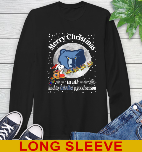 Memphis Grizzlies Merry Christmas To All And To Grizzlies A Good Season NBA Basketball Sports Long Sleeve T-Shirt