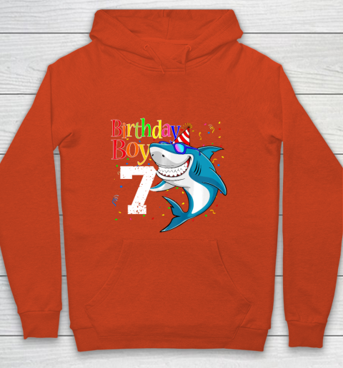 Kids 7th Birthday Boy Shark Shirts 7 Jaw Some Four Tees Boys 7 Years Old Youth Hoodie 3