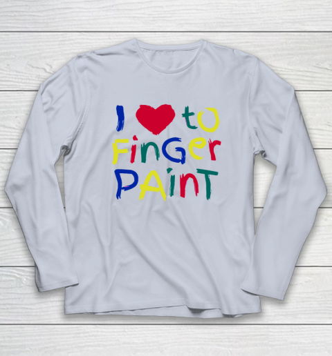 I Heart Love To Finger Paint I'm Paint Cute Couple Valentine Long Sleeve T-Shirt 4