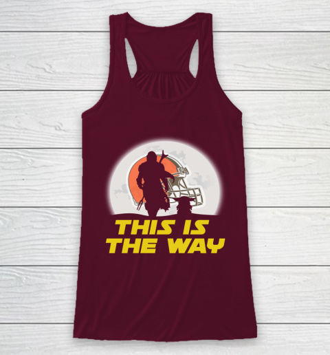 Cleveland Browns NFL Football Star Wars Yoda And Mandalorian This Is The Way Racerback Tank 2