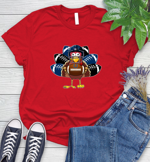 Indianapolis Colts Turkey Thanksgiving Day Women's T-Shirt 9