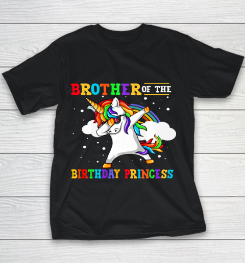 Brother of the Birthday Princess Unicorn Girl Youth T-Shirt
