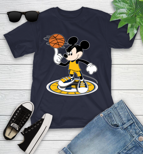 NBA Basketball Indiana Pacers Cheerful Mickey Disney Shirt Youth T-Shirt 3