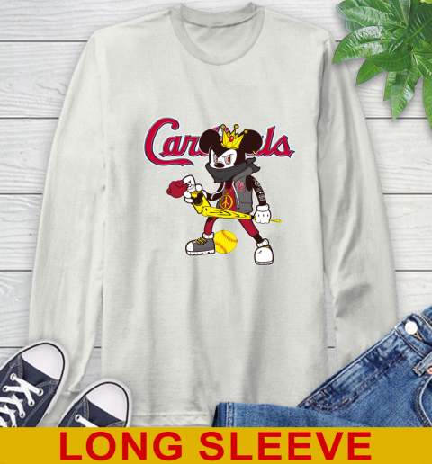 St.Louis Cardinals MLB Baseball Mickey Peace Sign Sports Long Sleeve T-Shirt 12