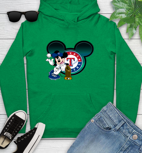 MLB Texas Rangers The Commissioner's Trophy Mickey Mouse Disney Youth Hoodie 7