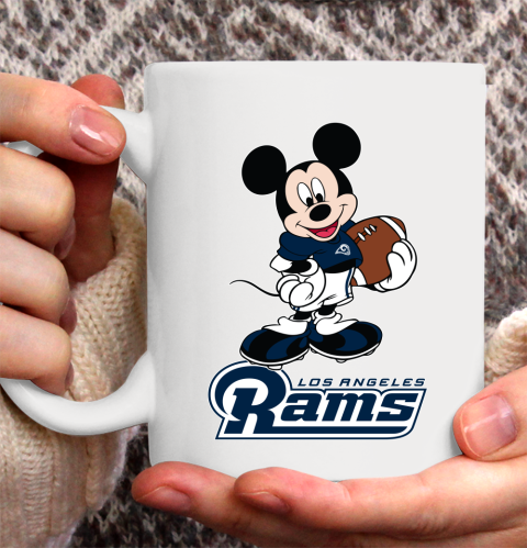 NFL Football Los Angeles Rams Cheerful Mickey Mouse Shirt Ceramic Mug 15oz 2