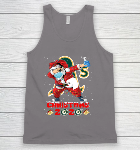 Oakland Athletics Funny Santa Claus Dabbing Christmas 2020 MLB Tank Top 6
