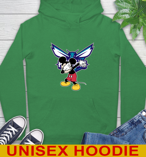 Charlotte Hornets NBA Basketball Dabbing Mickey Disney Sports Hoodie 8