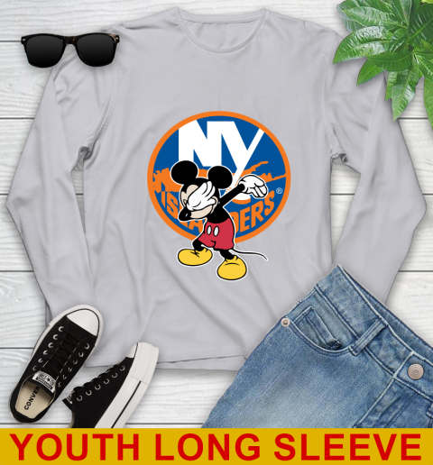 New York Islanders NHL Hockey Dabbing Mickey Disney Sports Youth Long Sleeve 6