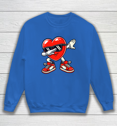 Dabbing Heart Funny Gifts Valentines Day Sweatshirt 5