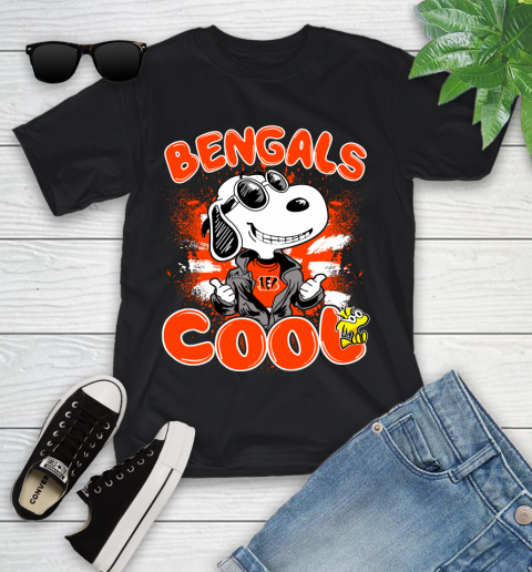 NFL Football Cincinnati Bengals Cool Snoopy Shirt Youth T-Shirt