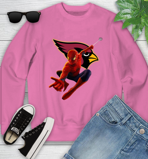 NFL Spider Man Avengers Endgame Football Arizona Cardinals Youth Sweatshirt 7