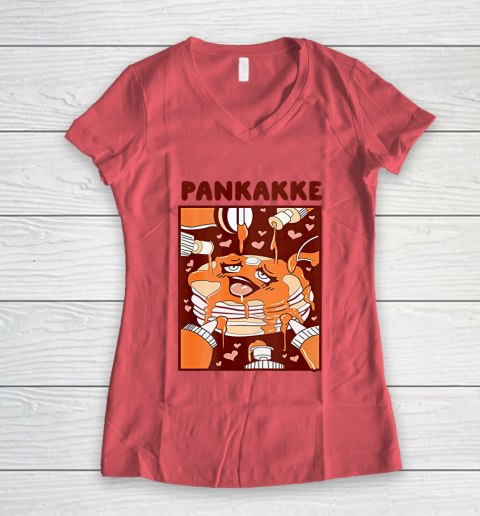 Pankakke Food Funny Cake Cupkakke Women's V-Neck T-Shirt 3