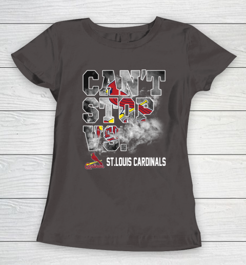 MLB St.Louis Cardinals Baseball Can't Stop Vs Cardinals Women's T-Shirt 7