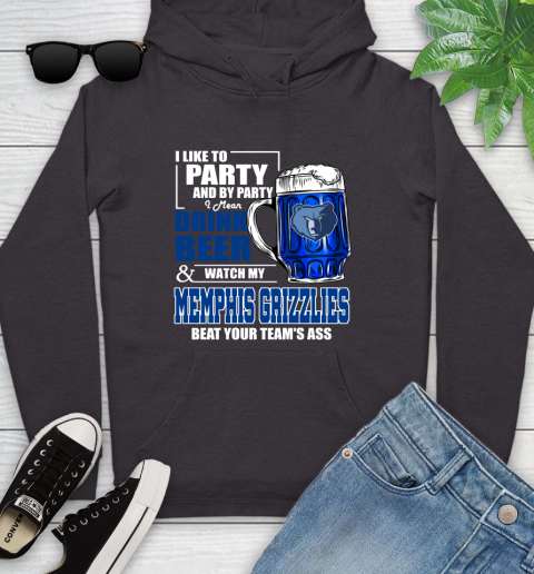 NBA Drink Beer and Watch My Memphis Grizzlies Beat Your Team's Ass Basketball Youth Hoodie 8