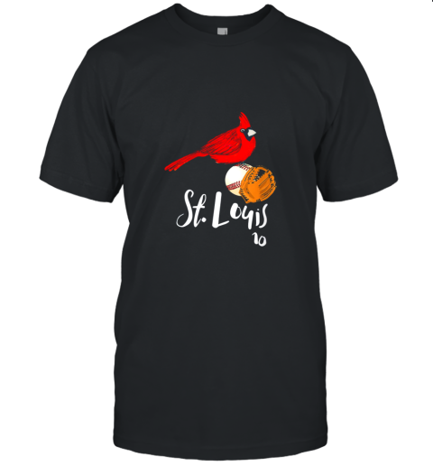 Womens Saint Louis Red Cardinal Tshirt Number 10 Baseball Art Unisex Jersey Tee