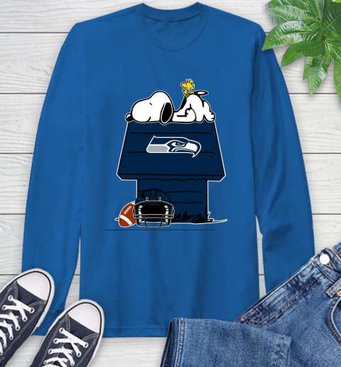 Seattle Seahawks NFL Football Snoopy Woodstock The Peanuts Movie Long Sleeve T-Shirt 9