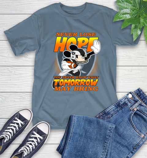 Oakland Raiders NFL Football Mickey Disney Never Lose Hope T-Shirt 8