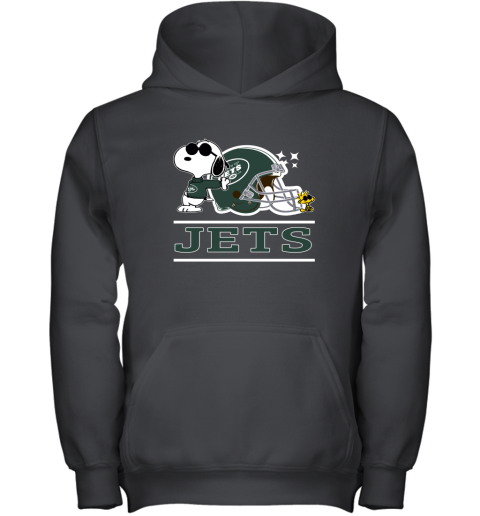 The New York Jets Joe Cool And Woodstock Snoopy Mashup Youth Hoodie