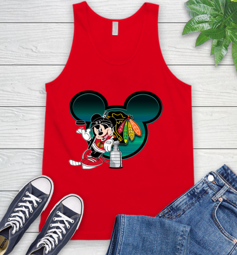 NHL Chicago Blackhawks Stanley Cup Mickey Mouse Disney Hockey T Shirt Tank Top 6