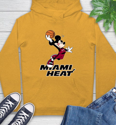 NBA Basketball Miami Heat Cheerful Mickey Mouse Shirt Hoodie 3