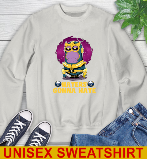 NHL Hockey Buffalo Sabres Haters Gonna Hate Thanos Minion Marvel Shirt Sweatshirt 12