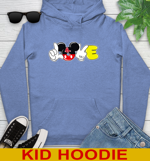 Boston Red Sox MLB Baseball Love Mickey Disney Sports Youth Hoodie 12