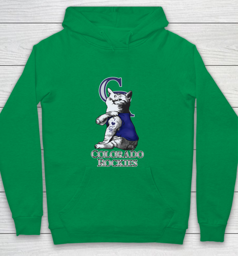 MLB Baseball My Cat Loves Colorado Rockies Youth Hoodie 4