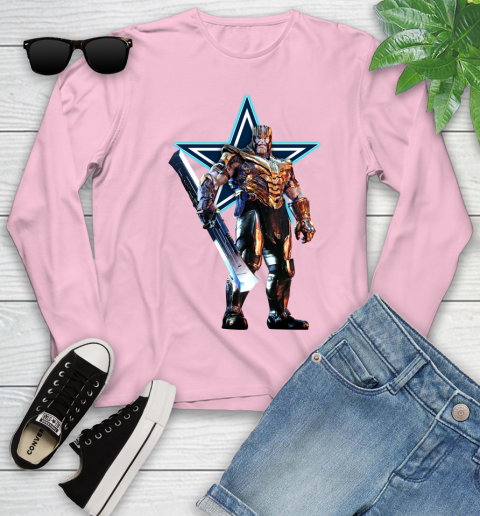 NFL Thanos Gauntlet Avengers Endgame Football Dallas Cowboys Youth Long Sleeve 10