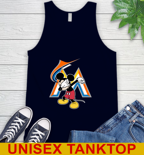 Miami Marlins MLB Baseball Dabbing Mickey Disney Sports Tank Top 3