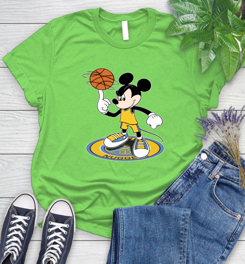 NBA Basketball Denver Nuggets Cheerful Mickey Disney Shirt Women's T-Shirt 10