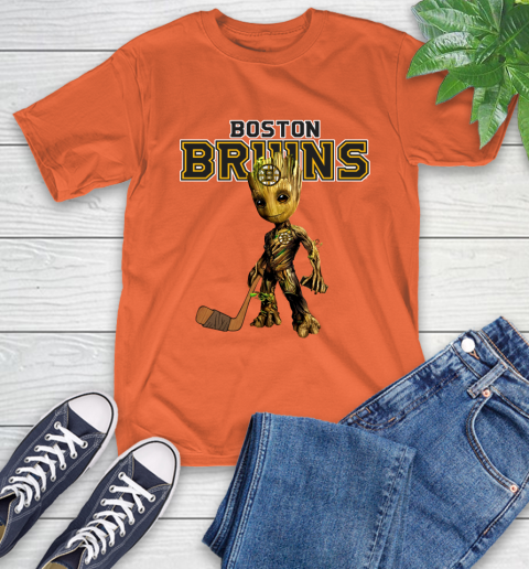 Boston Bruins NHL Hockey Groot Marvel Guardians Of The Galaxy T-Shirt 5