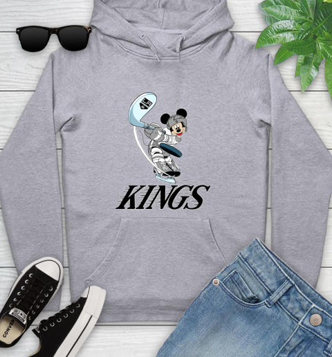 NHL Hockey Los Angeles Kings Cheerful Mickey Mouse Shirt Youth Hoodie 6
