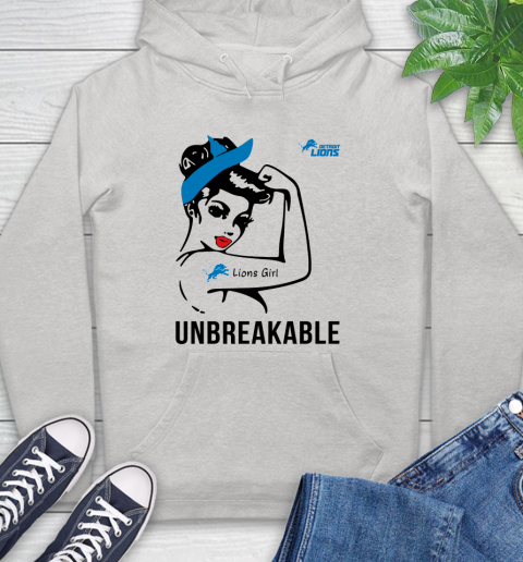 NFL Detroit Lions Girl Unbreakable Football Sports Hoodie