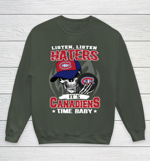 Listen Haters It is CANADIENS Time Baby NHL Youth Sweatshirt 8