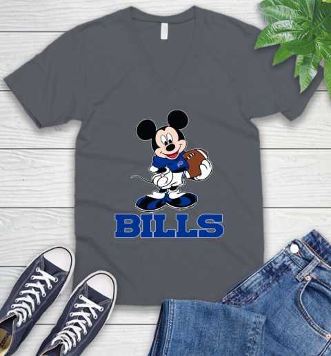 NFL Football Buffalo Bills Cheerful Mickey Mouse Shirt V-Neck T-Shirt 5