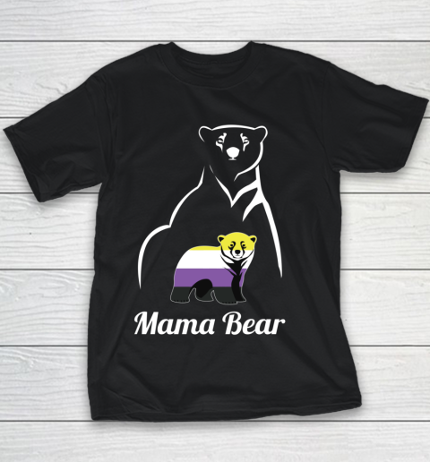 Non Binary Mama Bear LGBT Gift Youth T-Shirt