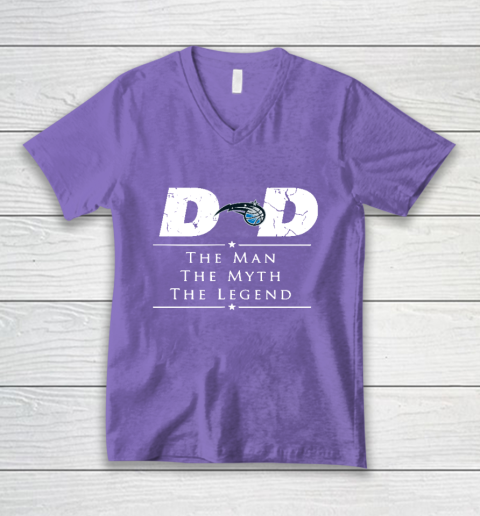 Orlando Magic NBA Basketball Dad The Man The Myth The Legend V-Neck T-Shirt 8