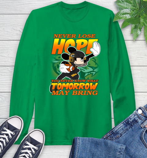 Jacksonville Jaguars NFL Football Mickey Disney Never Lose Hope Long Sleeve T-Shirt 8