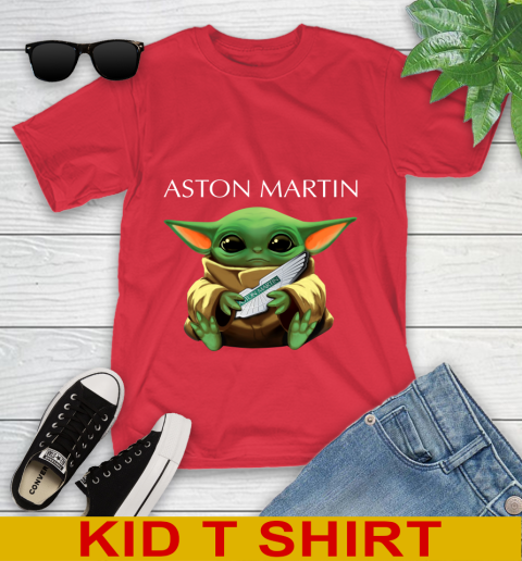 Star Wars Baby Yoda Hugs Aston Martin Car Shirt 107