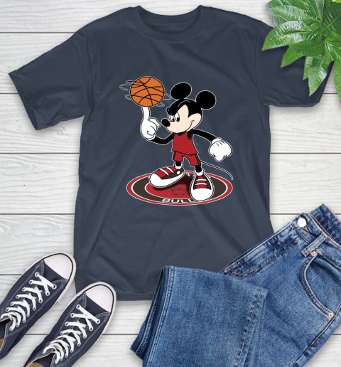 NBA Basketball Chicago Bulls Cheerful Mickey Disney Shirt T-Shirt 4