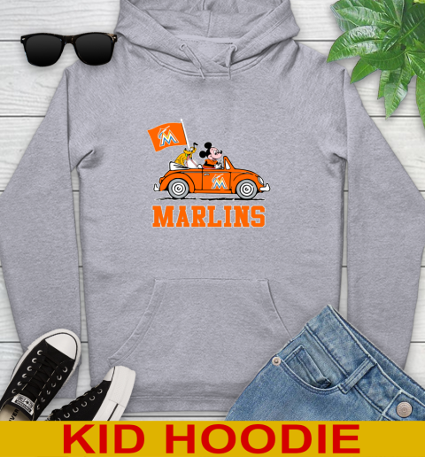 MLB Baseball Miami Marlins Pluto Mickey Driving Disney Shirt Youth Hoodie 6