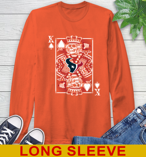 Houston Texans NFL Football The King Of Spades Death Cards Shirt Long Sleeve T-Shirt - Image 5