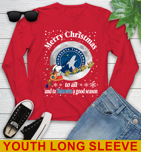 Minnesota Timberwolves Merry Christmas To All And To Timberwolves A Good Season NBA Basketball Sports Youth Long Sleeve 11