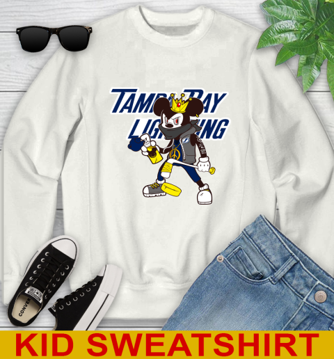 Tampa Bay Lightning NHL Hockey Mickey Peace Sign Sports Youth Sweatshirt