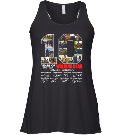 10 Years Of The Walking Dead Signature Racerback Tank