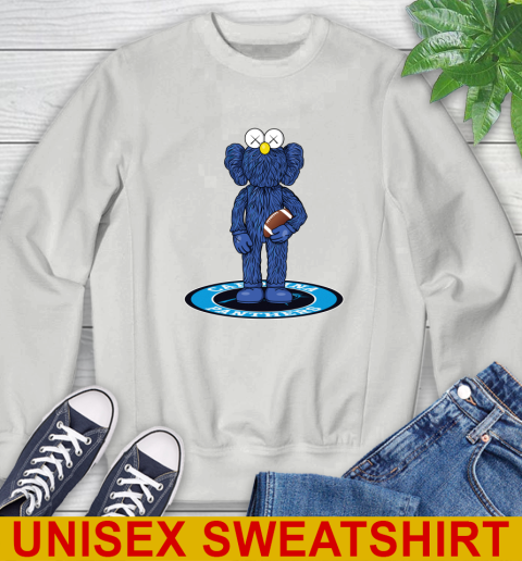NFL Football Carolina Panthers Kaws Bff Blue Figure Shirt Sweatshirt 5