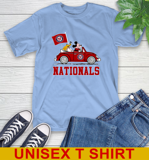 MLB Baseball Washington Nationals Pluto Mickey Driving Disney Shirt T-Shirt 11