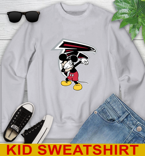 Atlanta Falcons NFL Football Dabbing Mickey Disney Sports Youth Sweatshirt 4