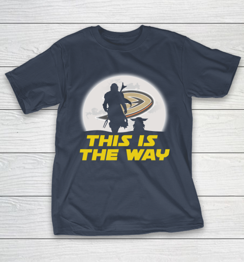 Anaheim Ducks NHL Ice Hockey Star Wars Yoda And Mandalorian This Is The Way T-Shirt 3